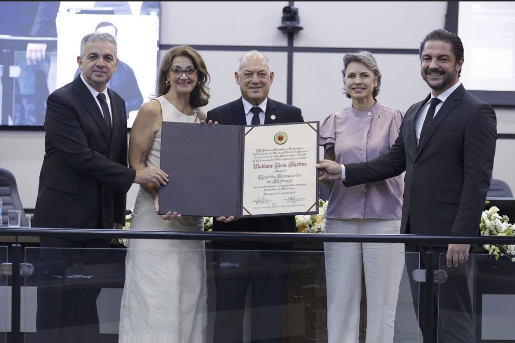 Maringá homenageia Vladimir Pires Martins, com Título de Cidadão Benemérito